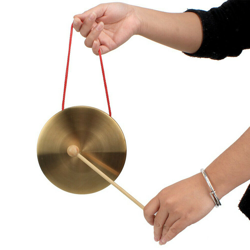 Hand Gong Traditional Chinese Metal Gong Cymbal With Mallet, Children Baby Early