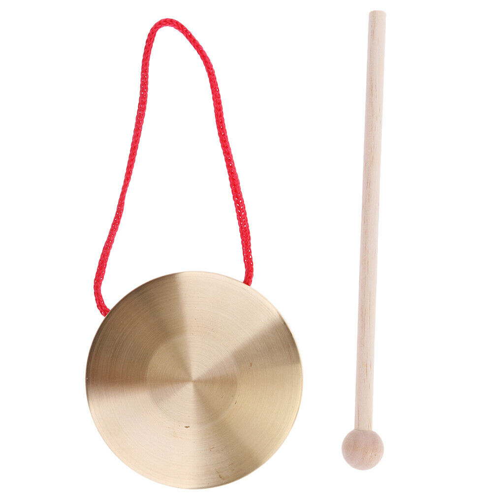 Hand Gong Cymbals With Wooden Stick For Band Rhythm Percussion Kids Music Toy